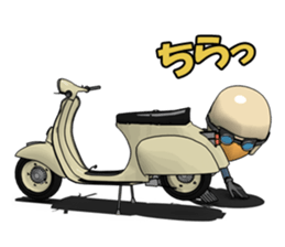 Rider ride a scooter sticker #8411063