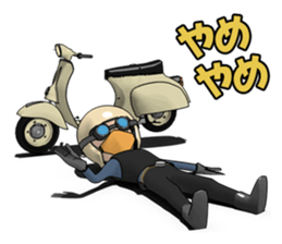 Rider ride a scooter sticker #8411064