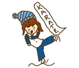 Little girl and happy life sticker #8411788