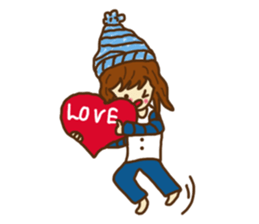 Little girl and happy life sticker #8411789