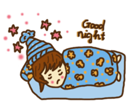 Little girl and happy life sticker #8411791