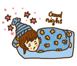 Little girl and happy life sticker #8411791