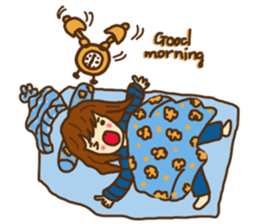 Little girl and happy life sticker #8411792