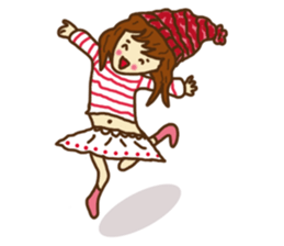 Little girl and happy life sticker #8411794