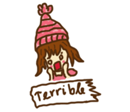 Little girl and happy life sticker #8411796