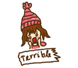 Little girl and happy life sticker #8411796