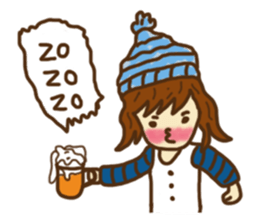 Little girl and happy life sticker #8411801