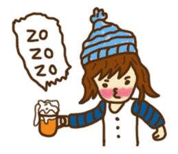 Little girl and happy life sticker #8411801