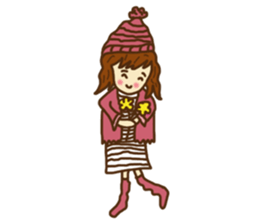 Little girl and happy life sticker #8411805