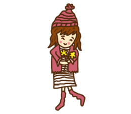 Little girl and happy life sticker #8411805