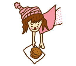 Little girl and happy life sticker #8411808