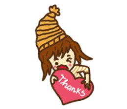 Little girl and happy life sticker #8411810