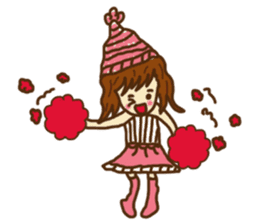 Little girl and happy life sticker #8411811