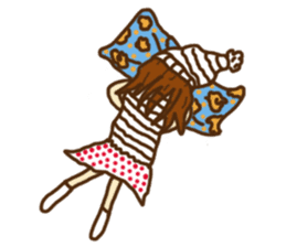 Little girl and happy life sticker #8411812