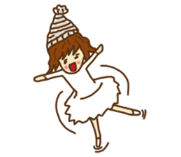 Little girl and happy life sticker #8411816