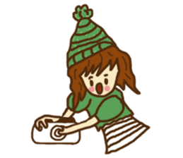 Little girl and happy life sticker #8411818