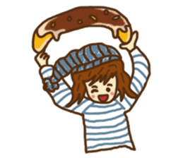 Little girl and happy life sticker #8411819