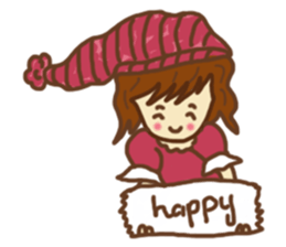 Little girl and happy life sticker #8411820