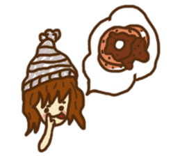 Little girl and happy life sticker #8411823