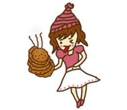 Little girl and happy life sticker #8411824