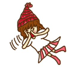 Little girl and happy life sticker #8411827