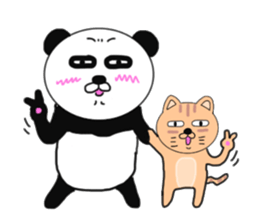 Provocation Panda and cat sticker #8412788