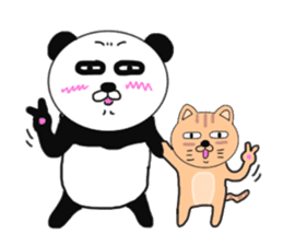 Provocation Panda and cat sticker #8412788