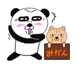 Provocation Panda and cat sticker #8412789
