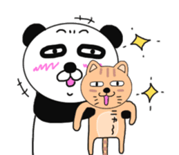 Provocation Panda and cat sticker #8412791