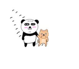 Provocation Panda and cat sticker #8412794