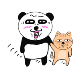 Provocation Panda and cat sticker #8412795