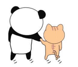Provocation Panda and cat sticker #8412796