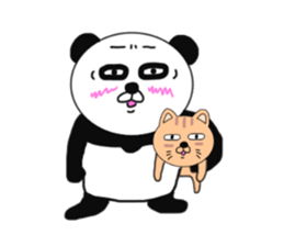 Provocation Panda and cat sticker #8412803
