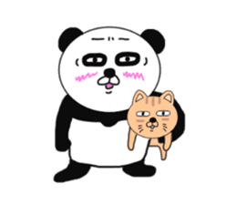 Provocation Panda and cat sticker #8412803