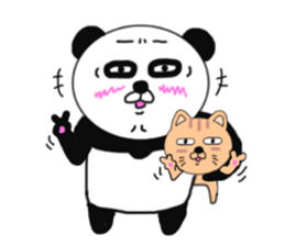 Provocation Panda and cat sticker #8412804