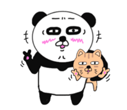 Provocation Panda and cat sticker #8412804