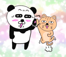 Provocation Panda and cat sticker #8412805