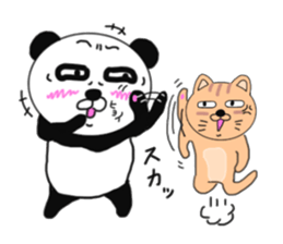 Provocation Panda and cat sticker #8412806