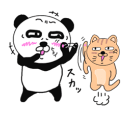 Provocation Panda and cat sticker #8412806