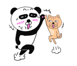 Provocation Panda and cat sticker #8412807