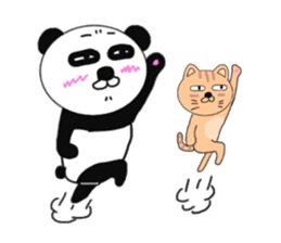 Provocation Panda and cat sticker #8412808