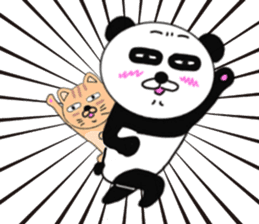 Provocation Panda and cat sticker #8412809