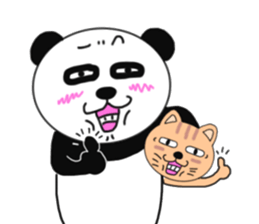 Provocation Panda and cat sticker #8412810