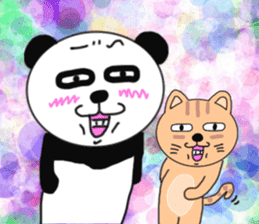 Provocation Panda and cat sticker #8412811
