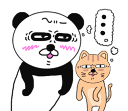 Provocation Panda and cat sticker #8412812