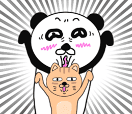Provocation Panda and cat sticker #8412813