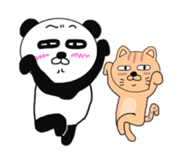Provocation Panda and cat sticker #8412814