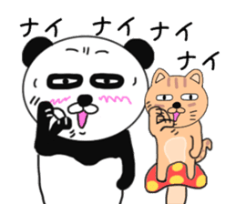 Provocation Panda and cat sticker #8412815