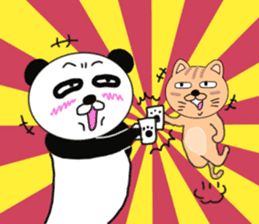 Provocation Panda and cat sticker #8412816