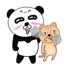 Provocation Panda and cat sticker #8412818